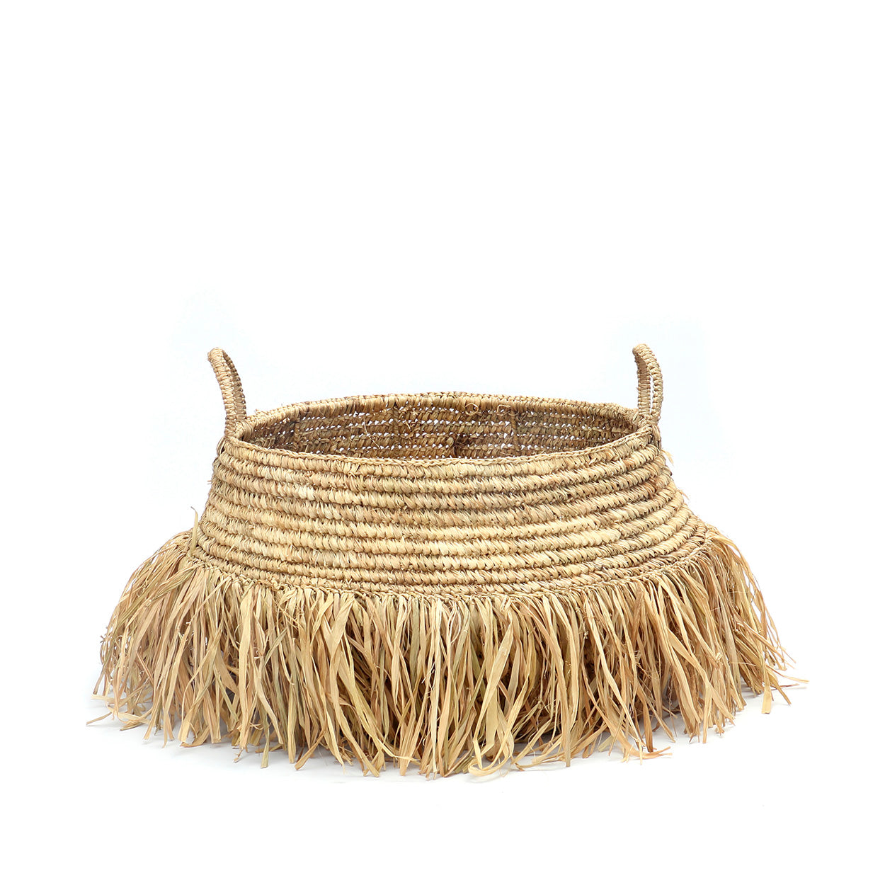 The Raffia Deluxe Baskets - Natural - Large in raffia — handmade luxury storage basket curated by Laiyahome