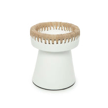 The Pretty Candle Holder - White Natural - M – terracotta tea light holder in white, beige – product view 1