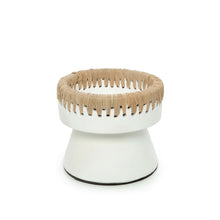 The Pretty Candle Holder - White Natural - S – terracotta tea light holder in white, beige – product view 1