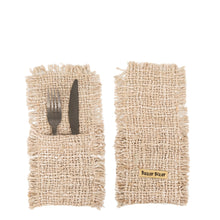 The Oh My Gee Cutlery Holder - Beige in cotton — handmade luxury knife rest curated by Laiyahome — view 2