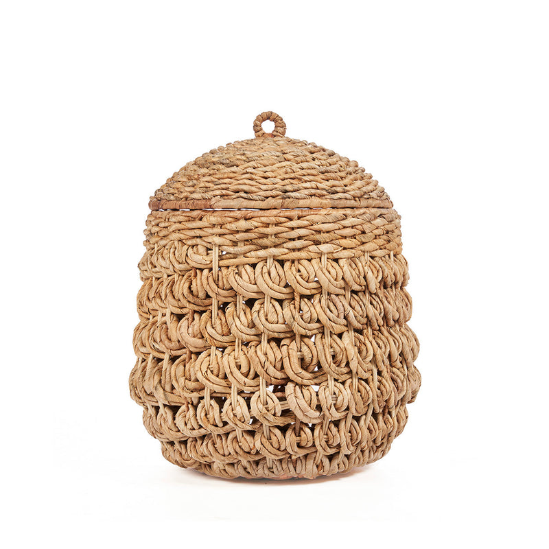 The Tarajih Basket - Natural - M in palm leaf — handmade luxury storage basket curated by Laiyahome