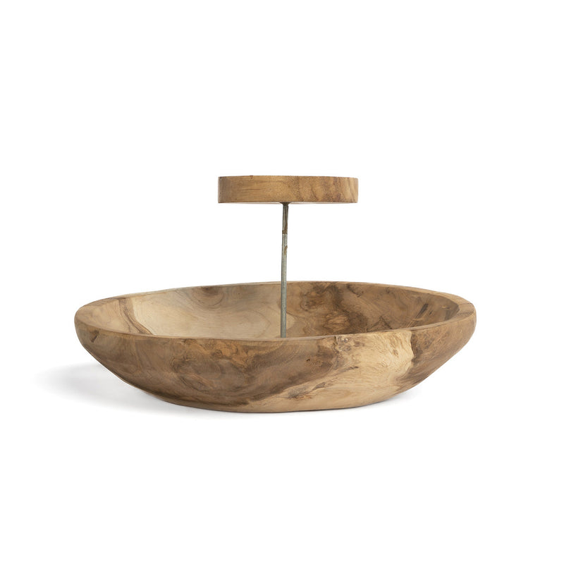 The Candle Plate - Natural in wood — handmade luxury tea light holder curated by Laiyahome