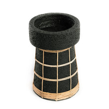 The Serene Candle Holder - Black Natural - L in terracotta — handmade luxury tea light holder curated by Laiyahome