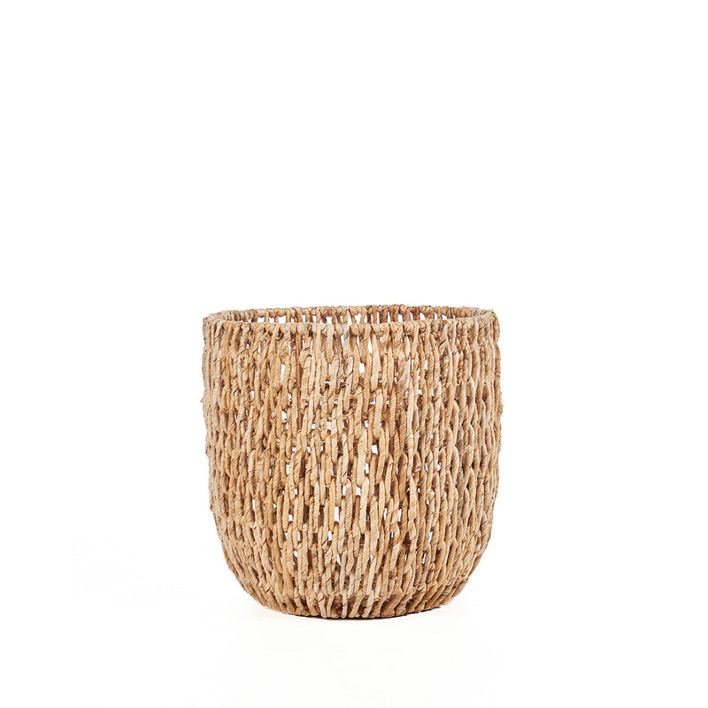 The Louh Louh Basket - Natural - S in palm leaf — handmade luxury storage basket curated by Laiyahome