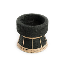 The Serene Candle Holder - Black Natural - S in terracotta — handmade luxury tea light holder curated by Laiyahome