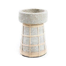The Serene Candle Holder - Concrete Natural - L in terracotta — handmade luxury tea light holder curated by Laiyahome