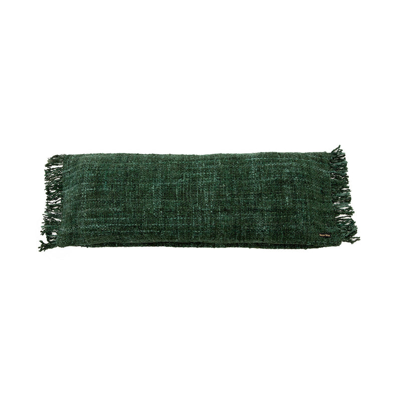 The Oh My Gee Cushion Cover - Forest Green - 35x100 in cotton — handmade luxury cushion cover curated by Laiyahome