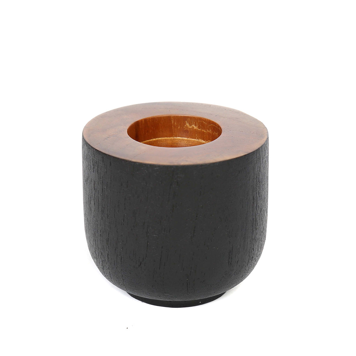 The Bondi Candle Holder – teak wood tea light holder – product view 1