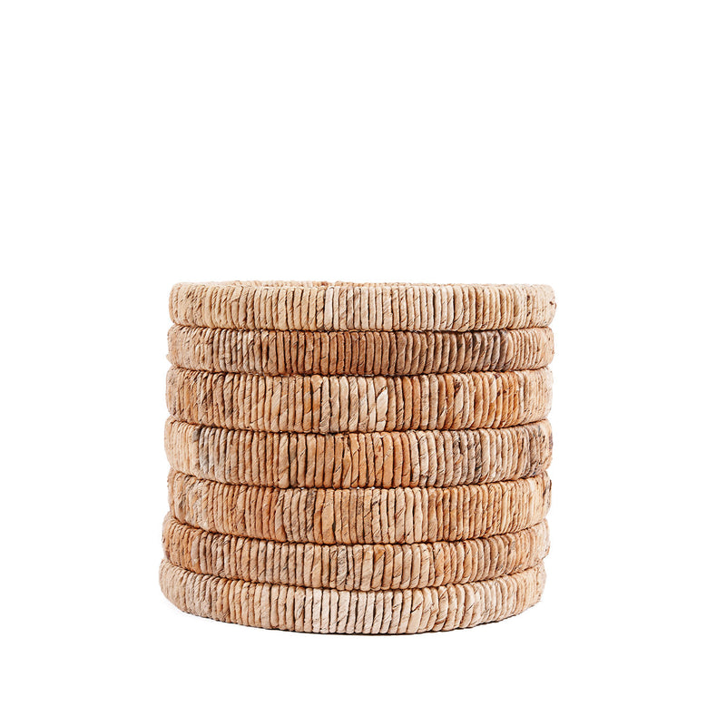 The Chuma Basket in palm leaf — handmade luxury storage basket curated by Laiyahome