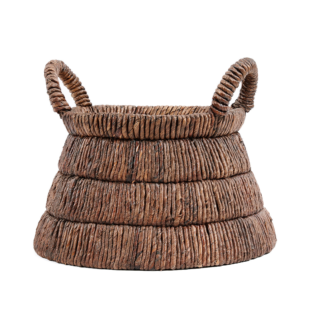 The Chisomo Basket in palm leaf — handmade luxury storage basket curated by Laiyahome