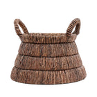 The Chisomo Basket in palm leaf — handmade luxury storage basket curated by Laiyahome