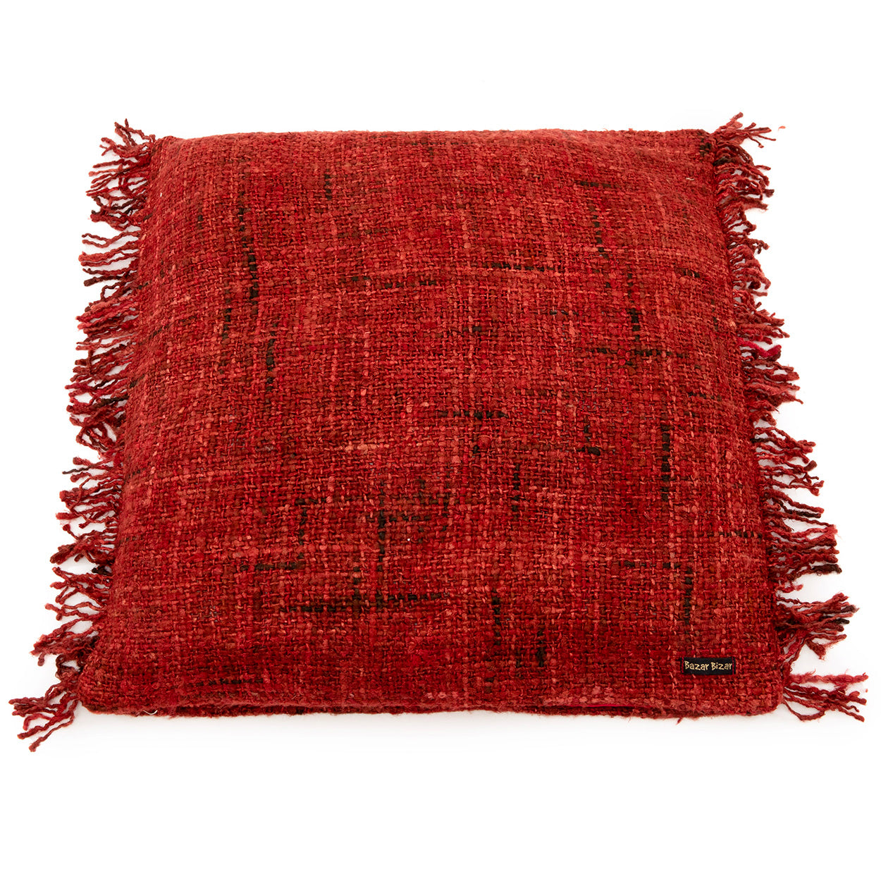 The Oh My Gee Cushion Cover - Cherry Red - 60x60 in cotton — handmade luxury cushion cover curated by Laiyahome