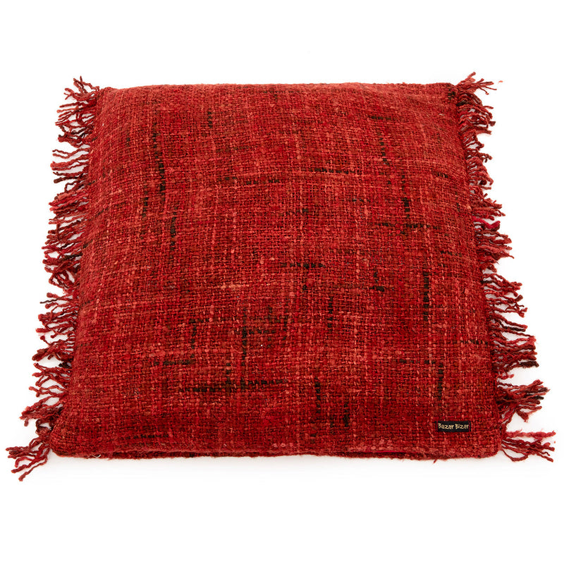 The Oh My Gee Cushion Cover - Cherry Red - 60x60 in cotton — handmade luxury cushion cover curated by Laiyahome