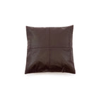 The Four Panel Leather Cushion Cover - Choco - 40x40 in leather — handmade luxury cushion cover curated by Laiyahome