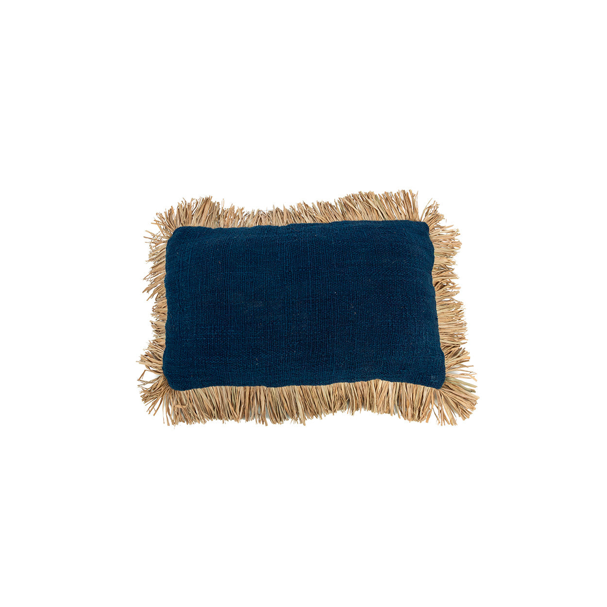 The Saint Tropez Cushion Cover - Blue Natural - 30x50 in cotton — handmade luxury cushion cover curated by Laiyahome