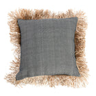 The Cotton Bonita Cushion Cover - Natural Black - 60x60 in cotton — handmade luxury cushion cover curated by Laiyahome