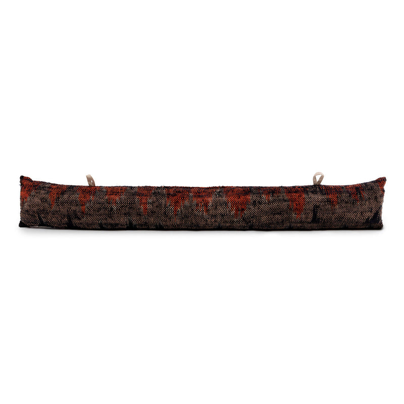 The Oh My Gee Doorstop - Black Orange in cotton — handmade luxury door stopper curated by Laiyahome