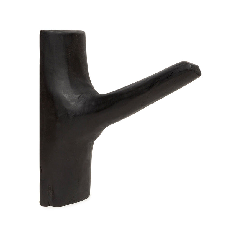 The Hook - Black in wood — handmade luxury clothing hanger curated by Laiyahome
