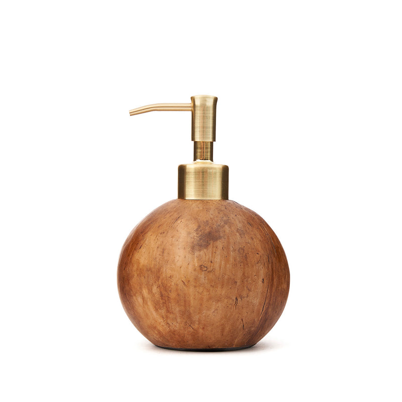 The Coconut Soap Dispenser in coconut — handmade luxury soap dispenser curated by Laiyahome