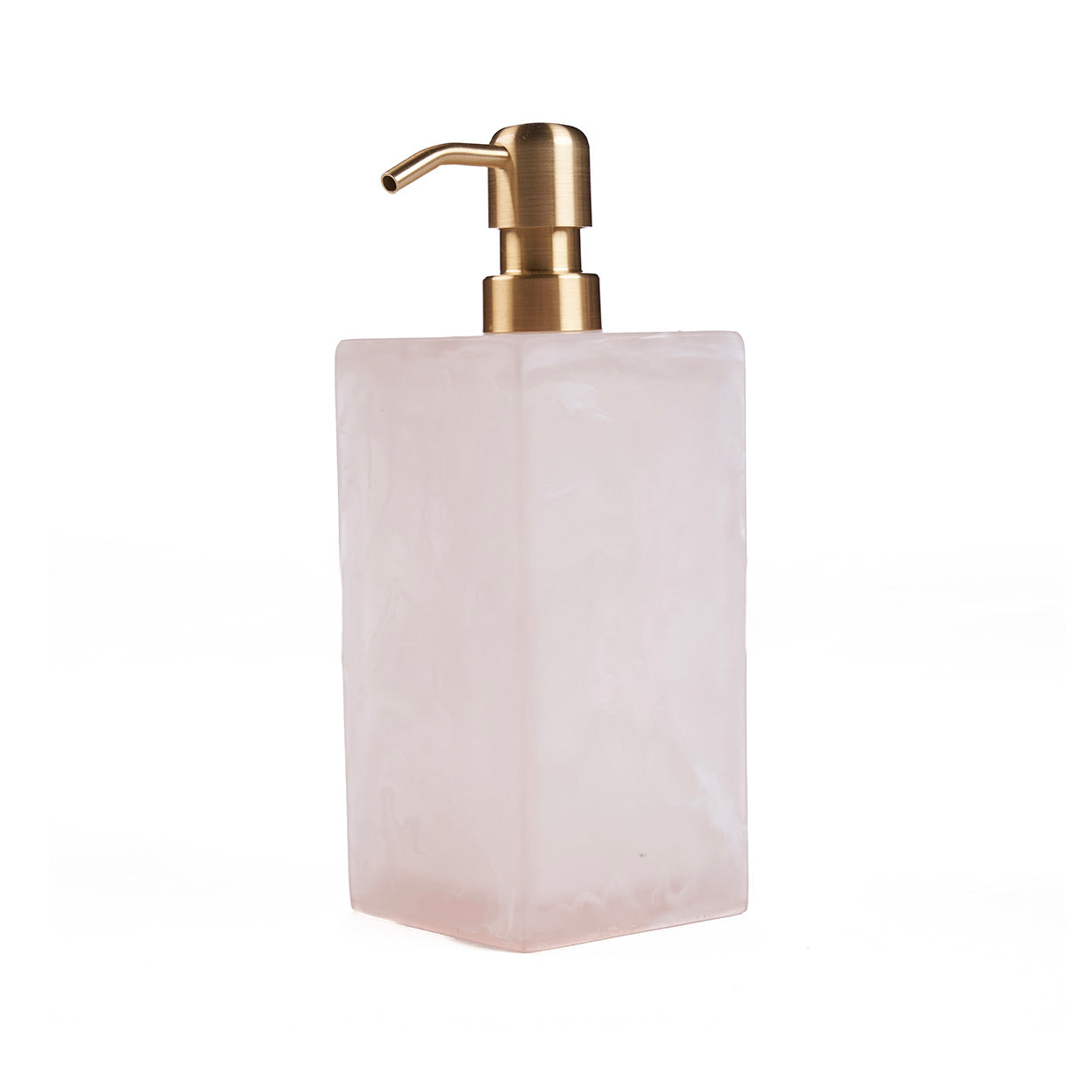 The Resin Soap Dispenser - Pink White in polyresin — handmade luxury soap dispenser curated by Laiyahome