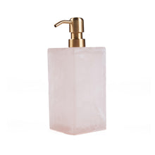 The Resin Soap Dispenser - Pink White in polyresin — handmade luxury soap dispenser curated by Laiyahome