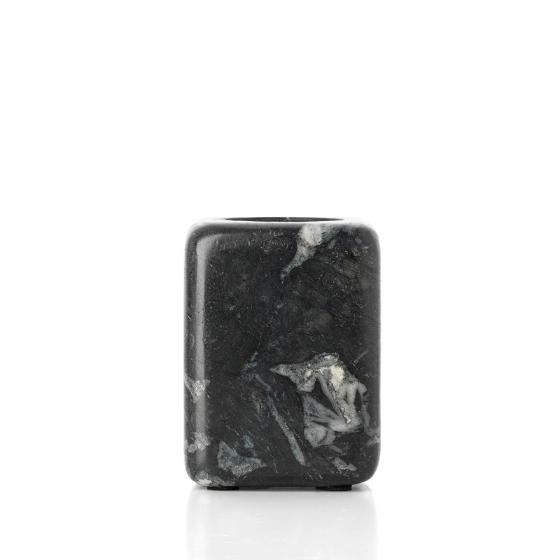 The Marble Tooth Brush Holder - Marine Black – marble toothbrush holder in marine black – product view 1