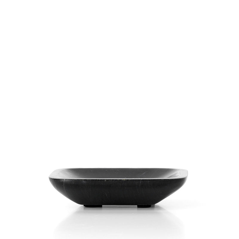 The Marble Soap Dish - Marine Black – marble soap dish in marine black – product view 1