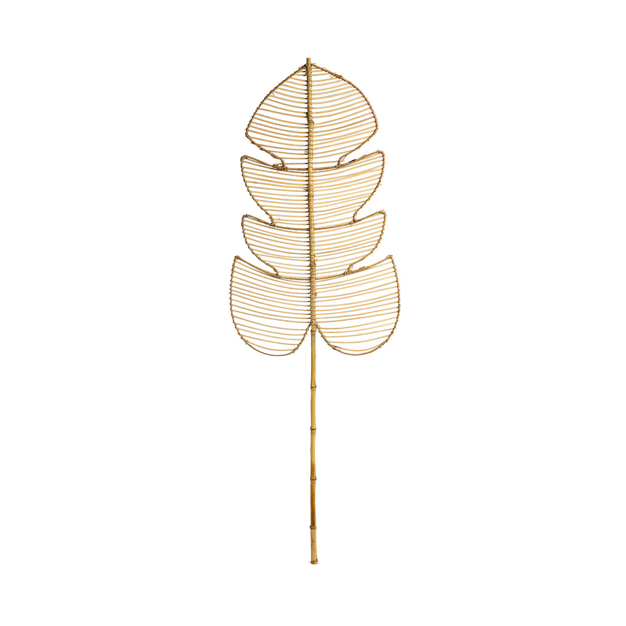 The Rattan Monstera - Natural in rattan — handmade luxury standing decoration curated by Laiyahome