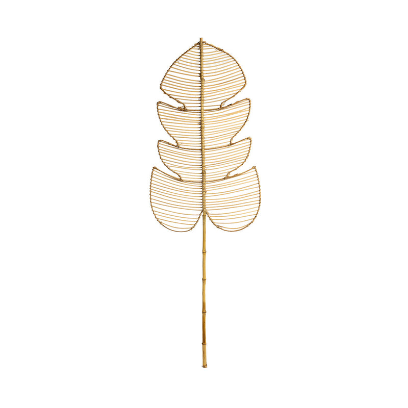 The Rattan Monstera - Natural in rattan — handmade luxury standing decoration curated by Laiyahome