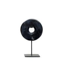 The Marble Disc on Stand - Black - S in marble — handmade luxury standing decoration curated by Laiyahome