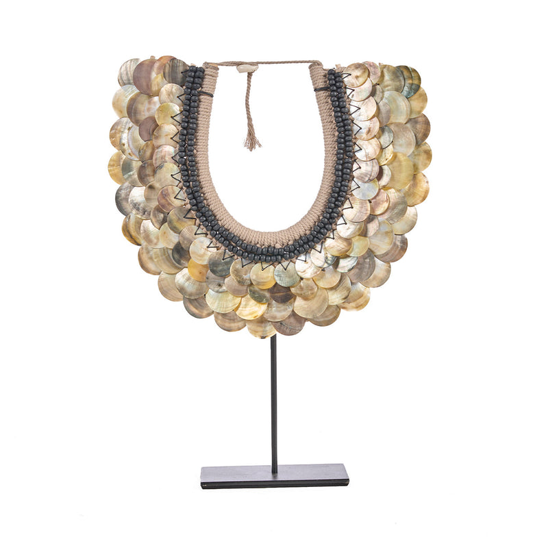 The Clam Couture on Stand - Natural in shell — handmade luxury standing decoration curated by Laiyahome
