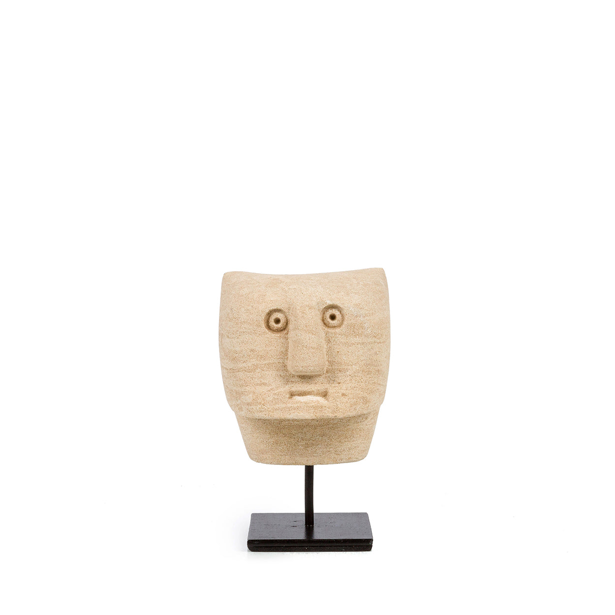 The Sumba Stone #23 on Stand in stone — handmade luxury standing decoration curated by Laiyahome