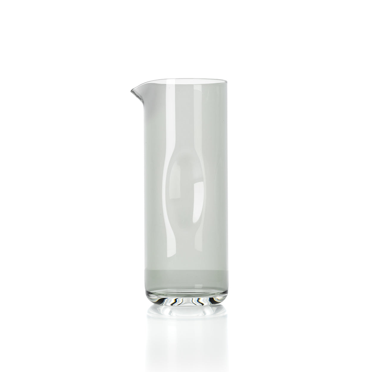 The Grip Pitcher - Smoky Grey in glass — handmade luxury jug curated by Laiyahome