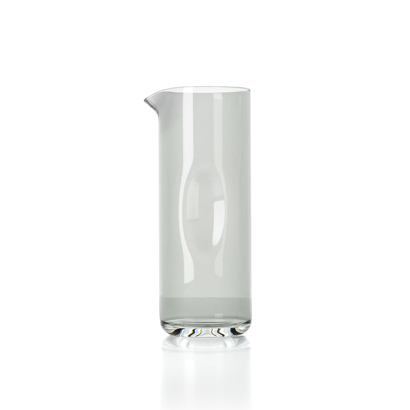 The Grip Pitcher - Smoky Grey in glass — handmade luxury jug curated by Laiyahome