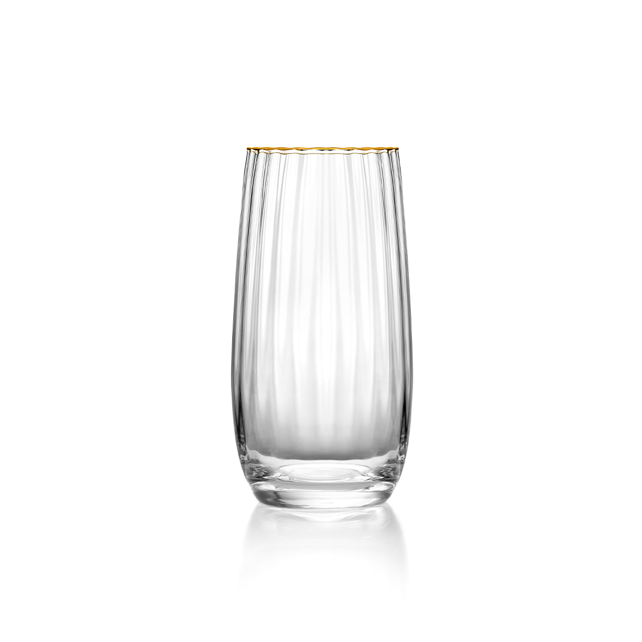 The Golden Rim Highball - Natural Gold in glass — handmade luxury longdrink glass curated by Laiyahome