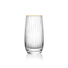The Golden Rim Highball - Natural Gold in glass — handmade luxury longdrink glass curated by Laiyahome