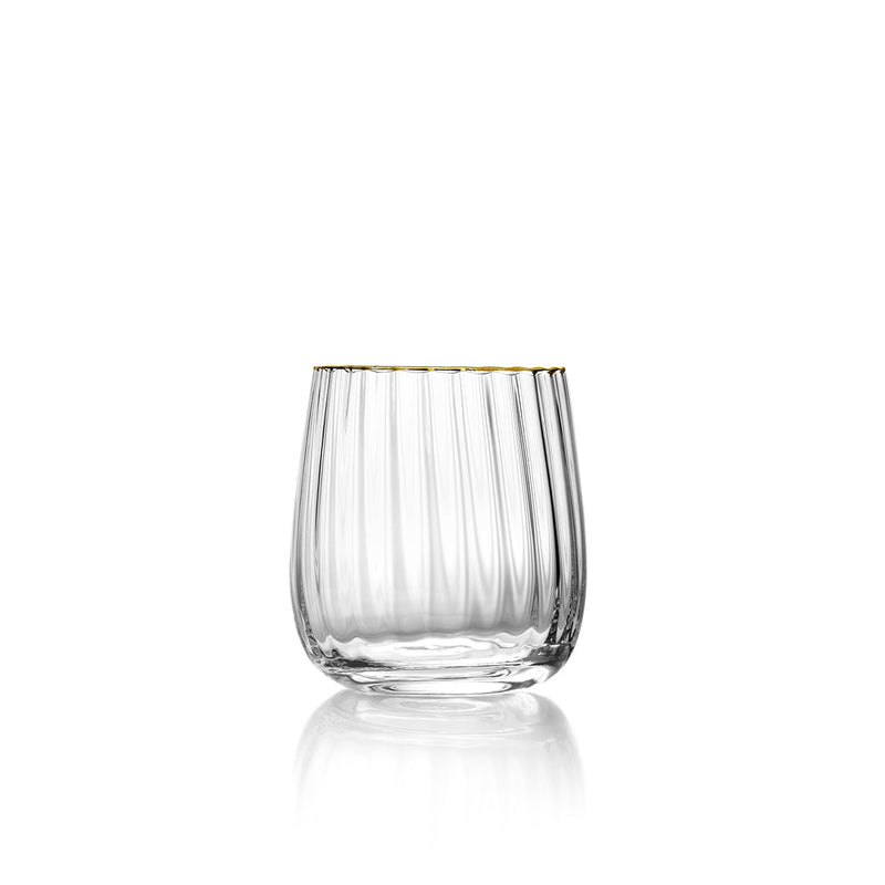 The Golden Rim Tumbler - Natural Gold in glass — handmade luxury tumbler curated by Laiyahome