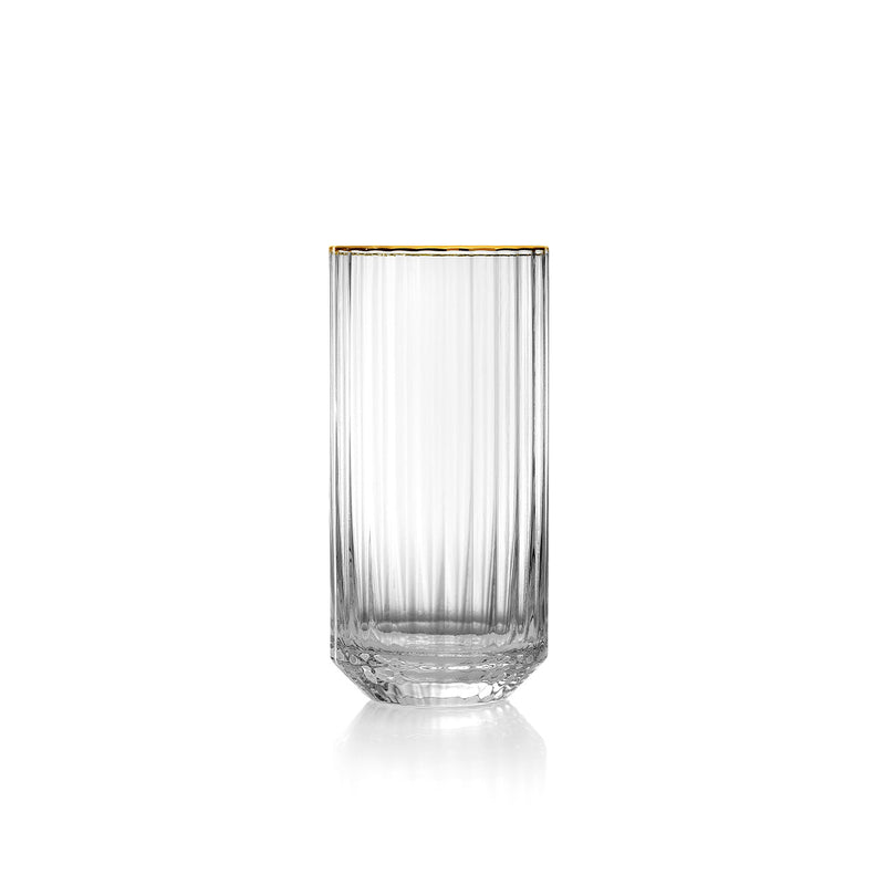 The Golden Sip Highball  - Natural Gold in glass — handmade luxury longdrink glass curated by Laiyahome