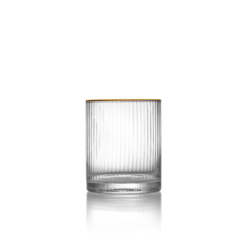 The Golden Sip Lowball - Natural Gold in glass — handmade luxury water glass curated by Laiyahome