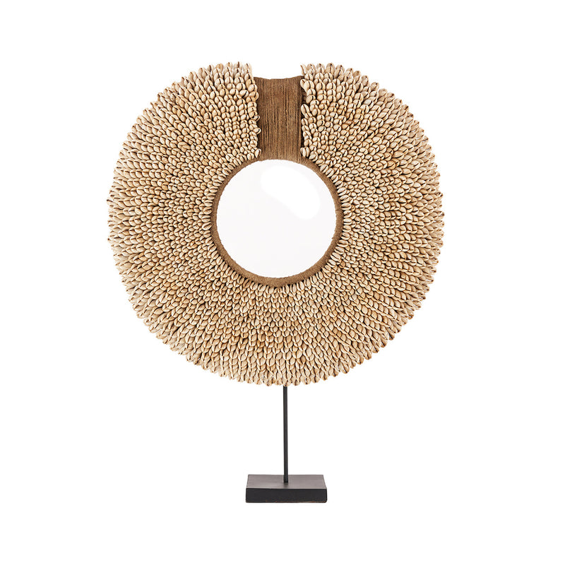 The Shell Réunion on Stand - Natural in shell — handmade luxury standing decoration curated by Laiyahome