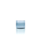 The Azure Hammered Low Tumbler - Blue in glass — handmade luxury tumbler curated by Laiyahome