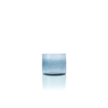 The Azure Hammered Low Tumbler - Blue in glass — handmade luxury tumbler curated by Laiyahome