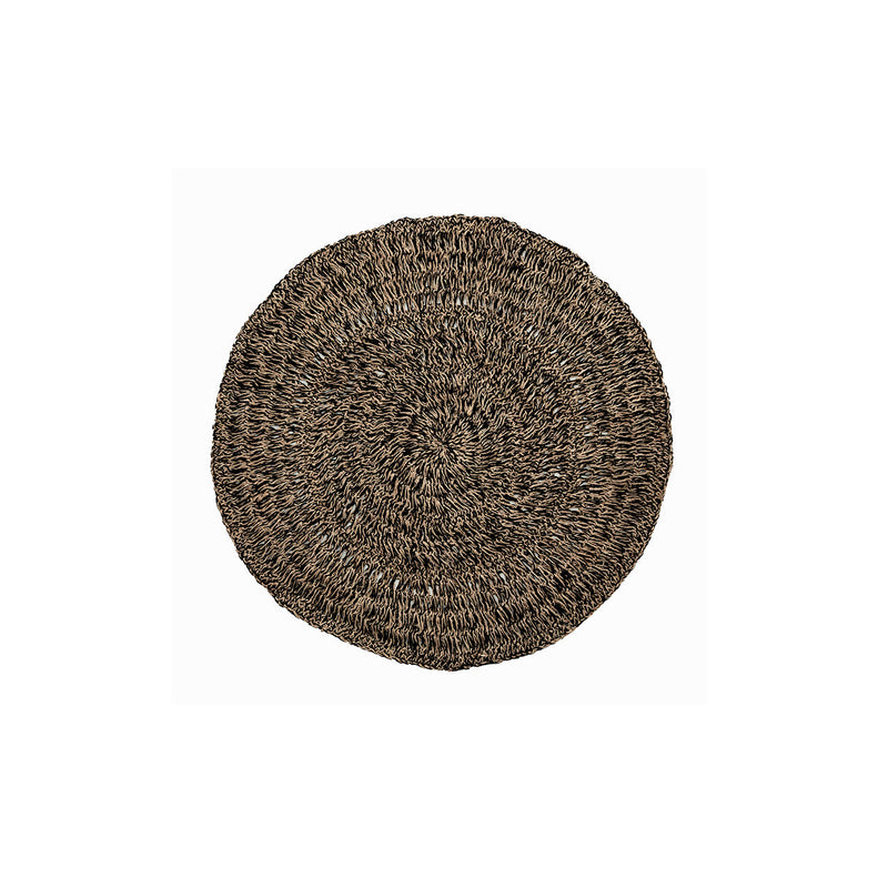 The Seagrass Carpet - Natural Black - 100 in seagrass — handmade luxury area rug curated by Laiyahome