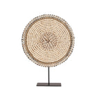 The Shell Martinique on Stand - Natural White in shell — handmade luxury standing decoration curated by Laiyahome