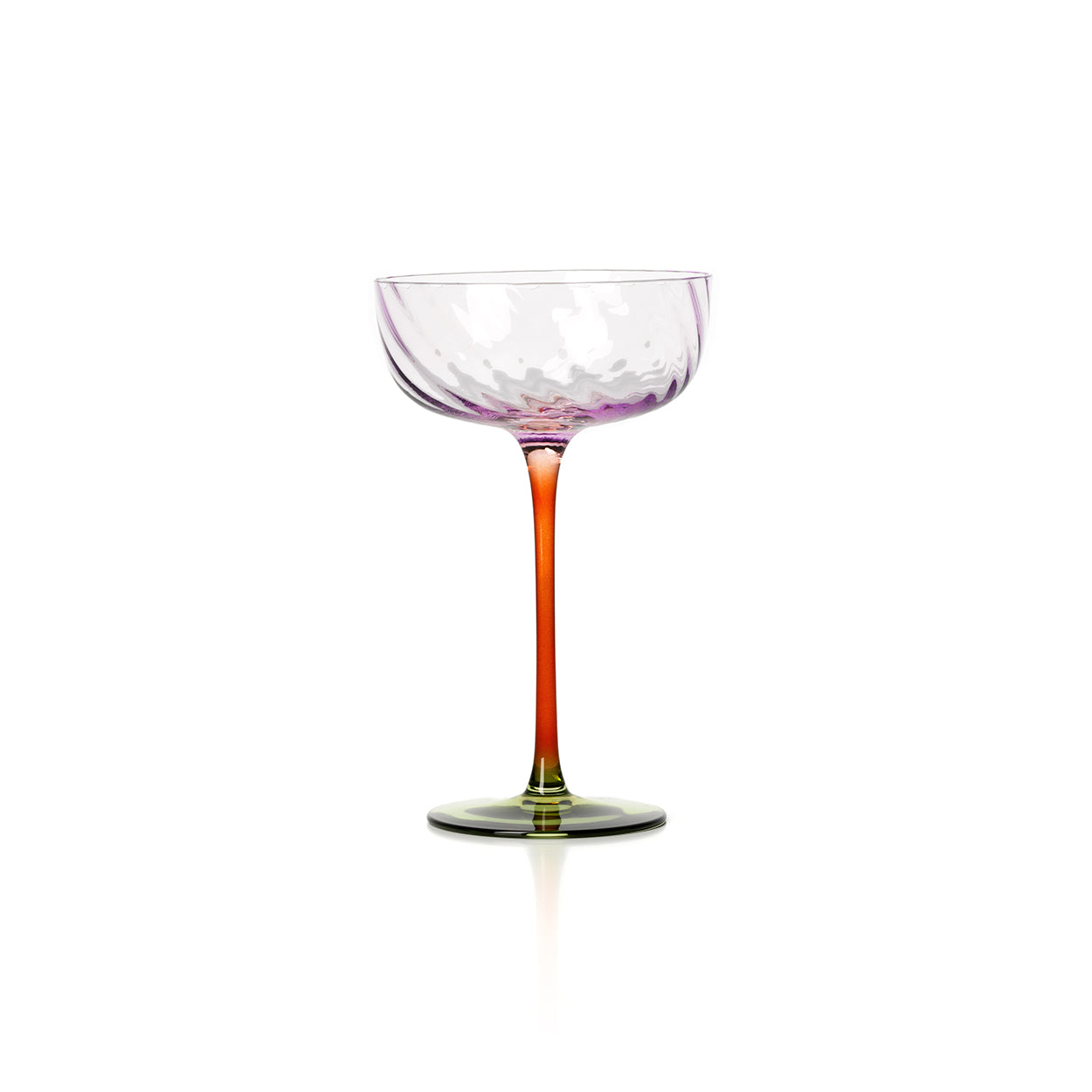The Trio-Tone Coupe in glass — handmade luxury cocktail glass curated by Laiyahome