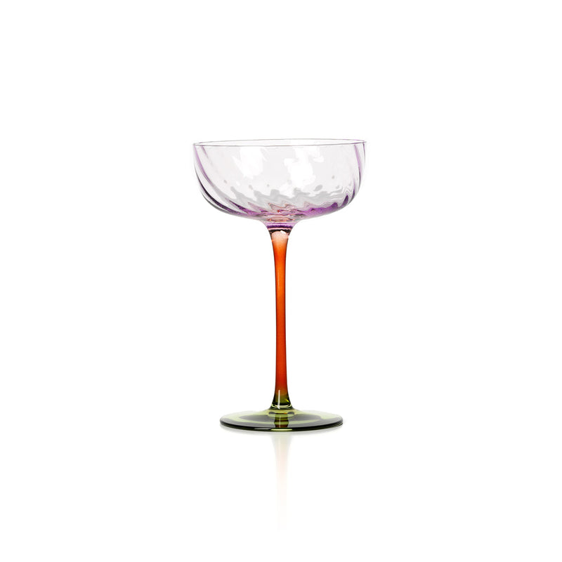 The Trio-Tone Coupe in glass — handmade luxury cocktail glass curated by Laiyahome