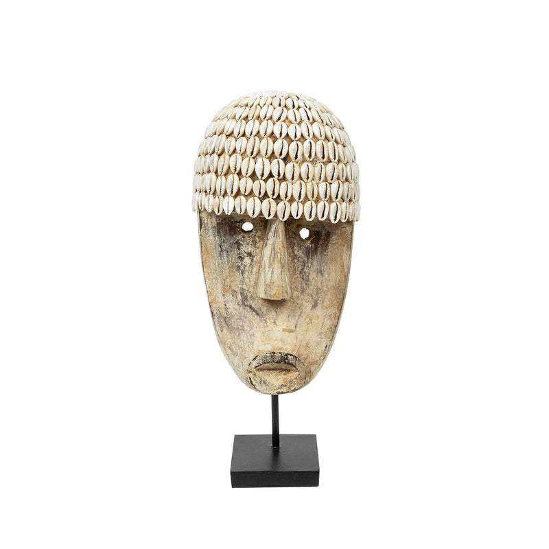 The Cowrie Mask on Stand - Medium