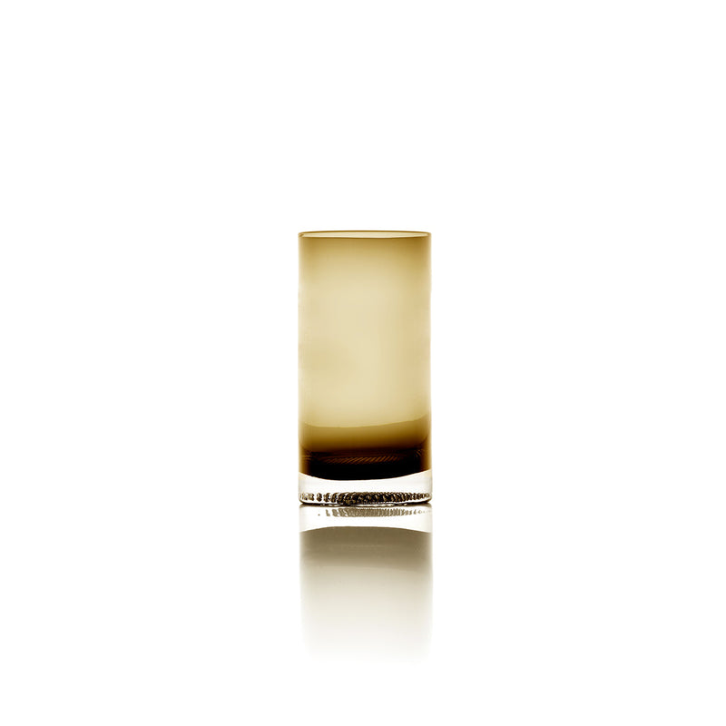 The Dot Highball - Amber in glass — handmade luxury longdrink glass curated by Laiyahome