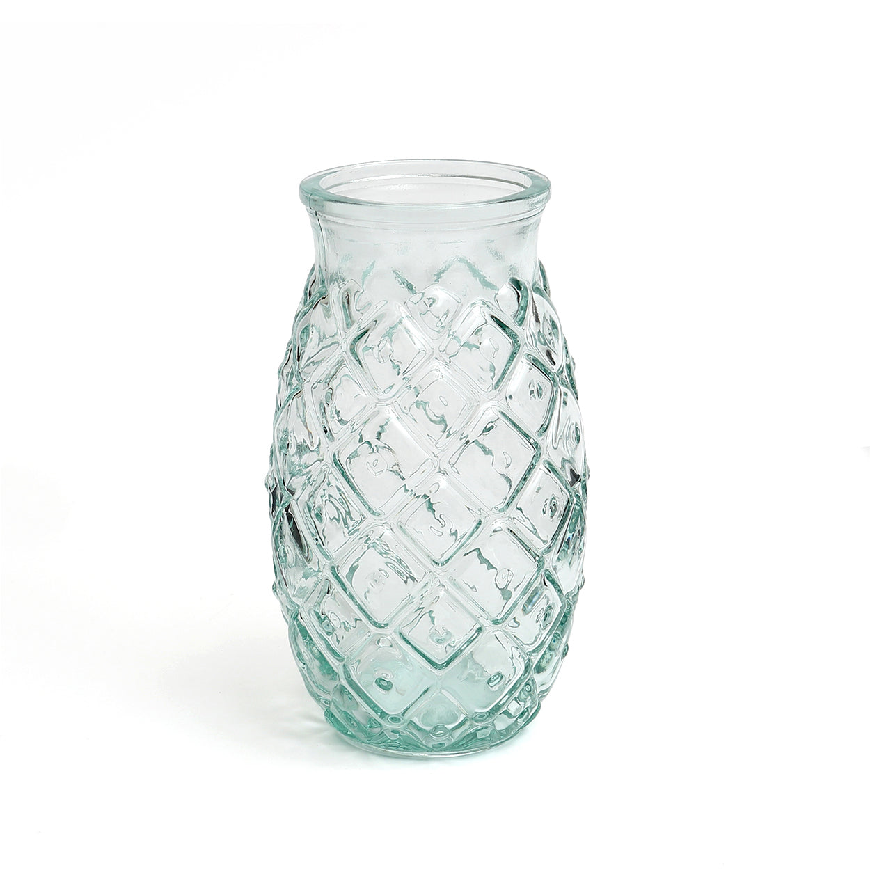 The Pineapple Glass - Blue - L in glass — handmade luxury longdrink glass curated by Laiyahome