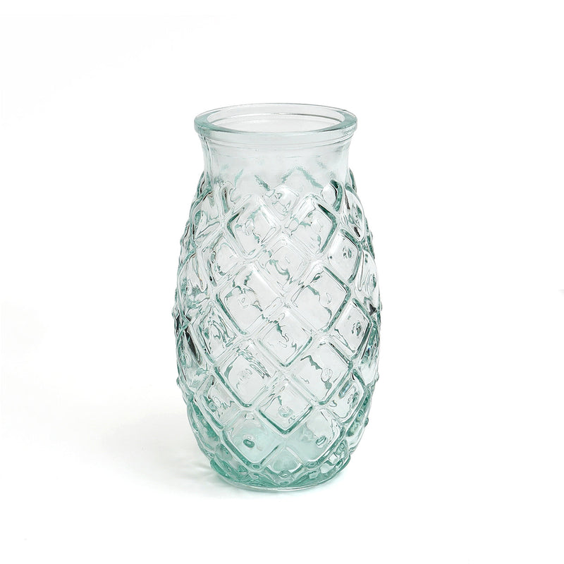 The Pineapple Glass - Blue - L in glass — handmade luxury longdrink glass curated by Laiyahome